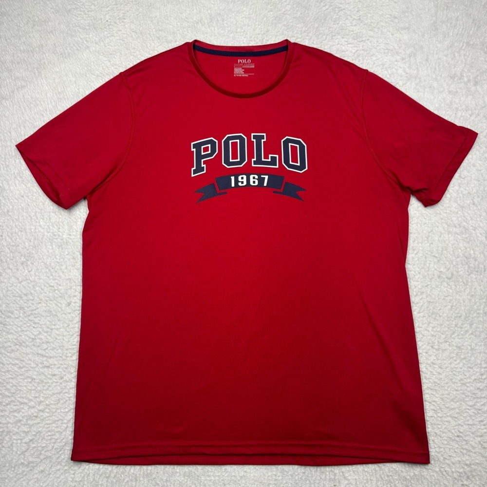 Polo Ralph Lauren Performance Red Short Sleeve 1967 Graphic T-Shirt Men's XL